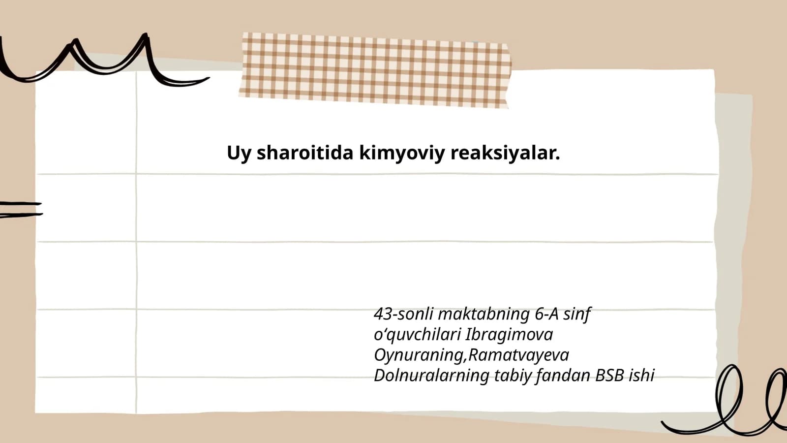 Kimyoviy reaksiyalar