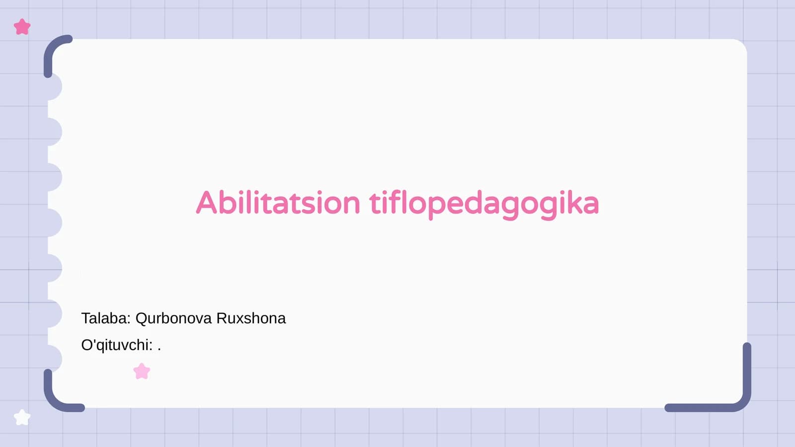 Abilitatsion tiflopedagogika
