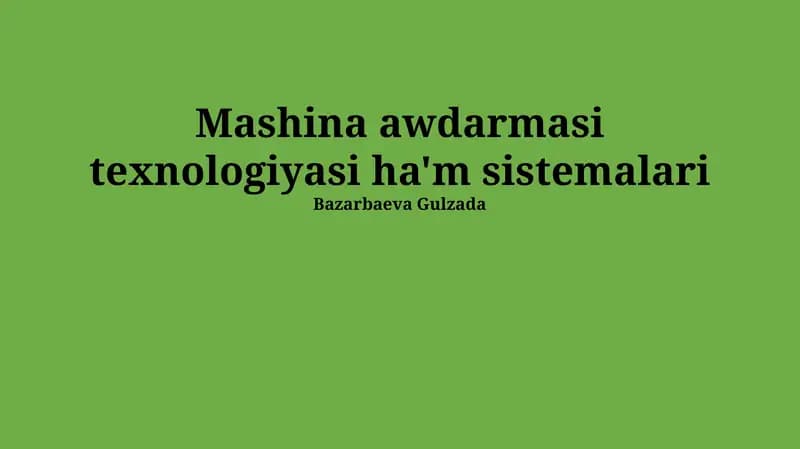 Машиналық үйрениў системаларының архитектурасы