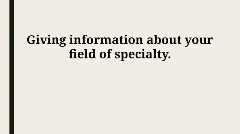 Executive Summary of [Your Field]