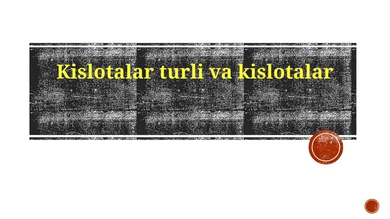Kislotalar turli va kislotalar