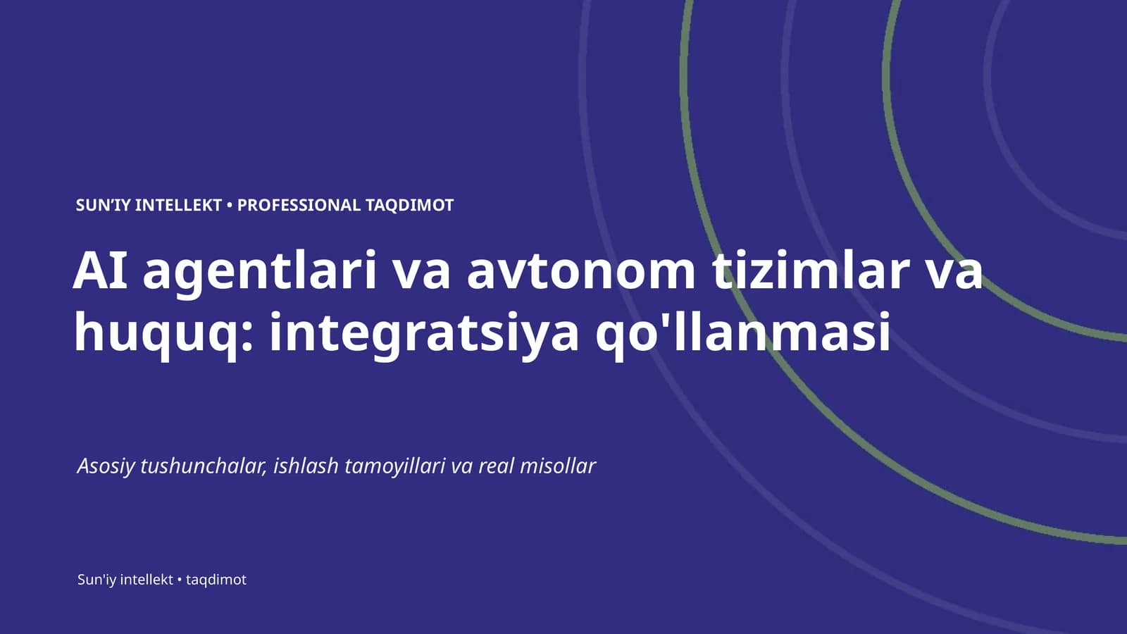 SUNʼIY INTELLEKT • PROFESSIONAL TAQDIMOT