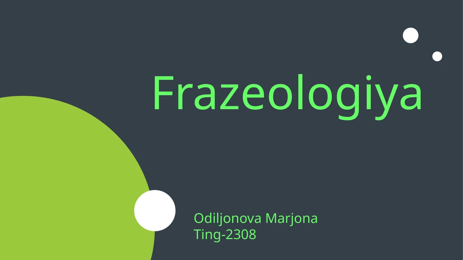 Frazeologiya