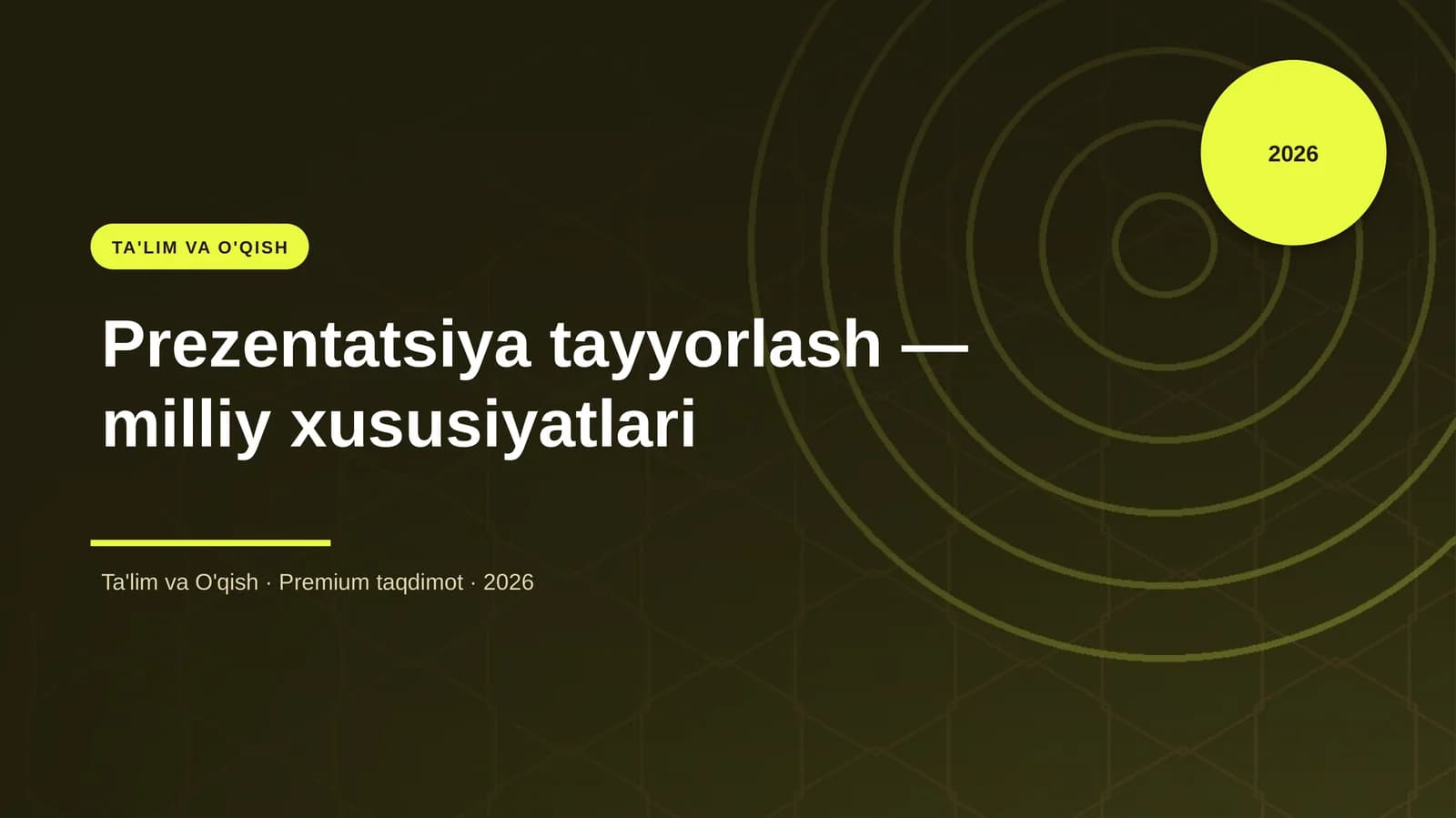Prezentatsiya tayyorlash — milliy xususiyatlari