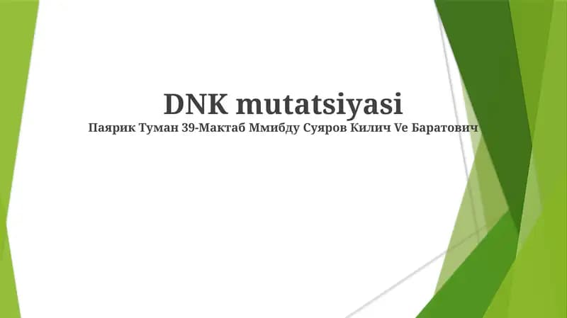 DNK mutatsiyasi