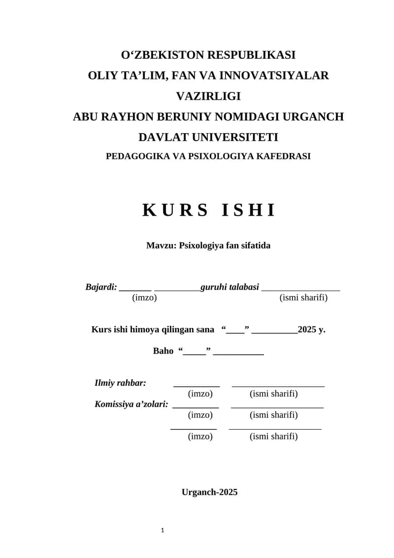 Psixologiya fan sifatida