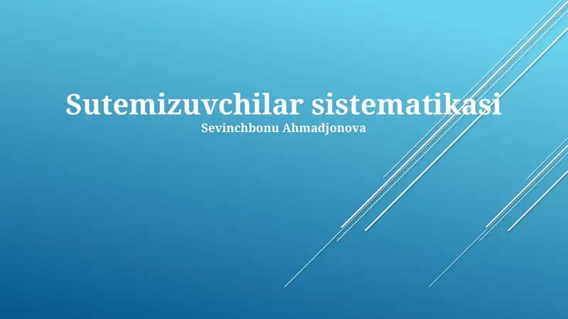 Sutemizuvchilar sistematikasi
