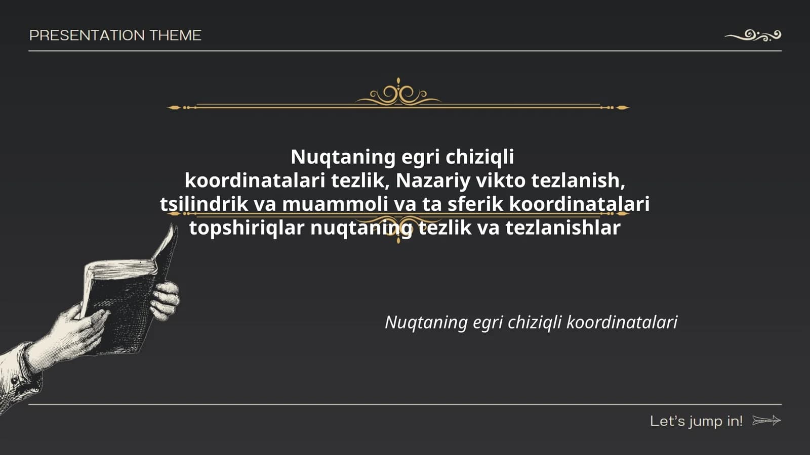 Nuqtaning egri chiziqli koordinatalari