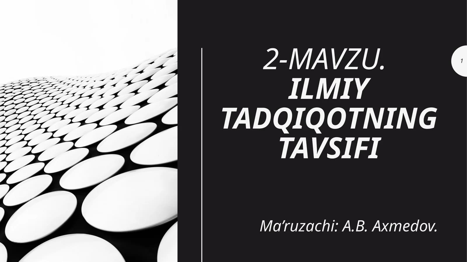 ILMIY TADQIQОTNING TAVSIFI