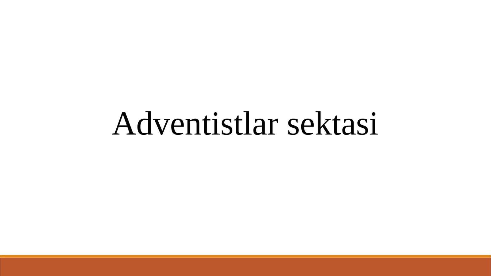 Adventistlar sektasi