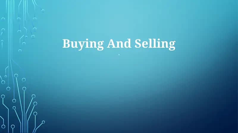 Buying And Selling