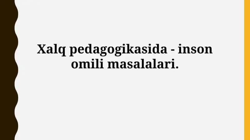 Xalq pedagogikasi