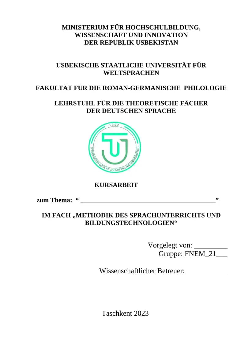 KURSARBEIT
