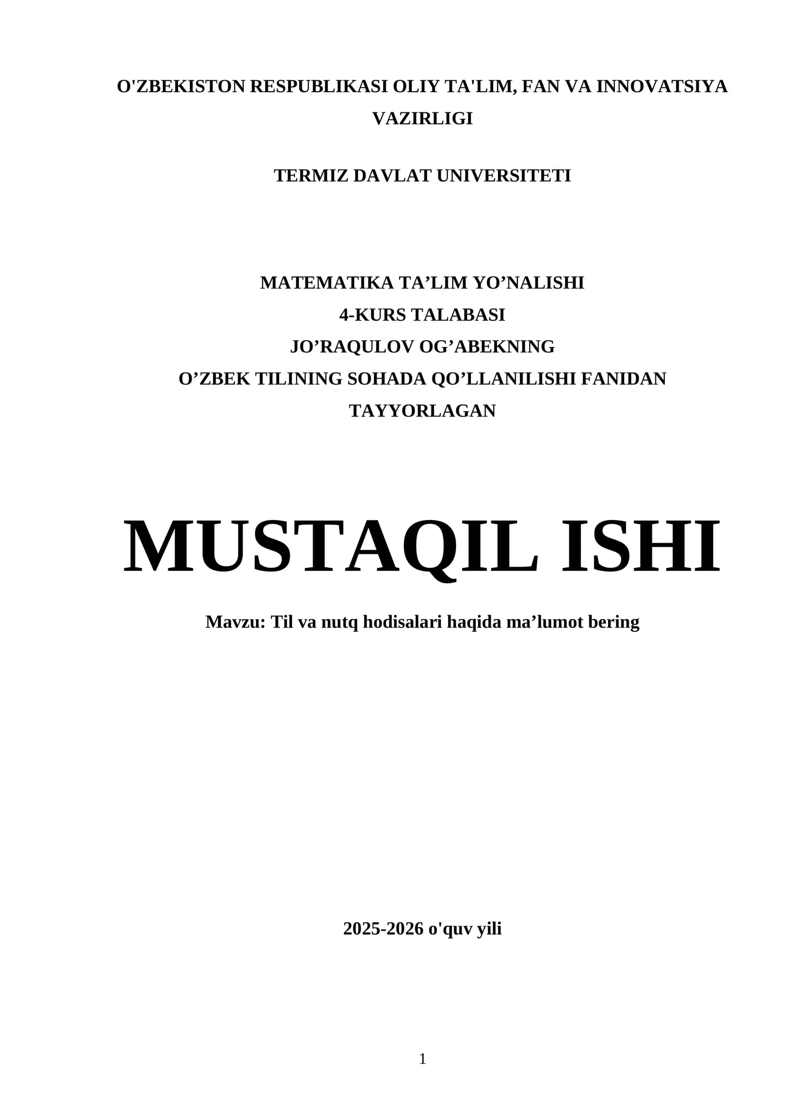 Til va nutq hodisalari haqida ma'lumot bering
