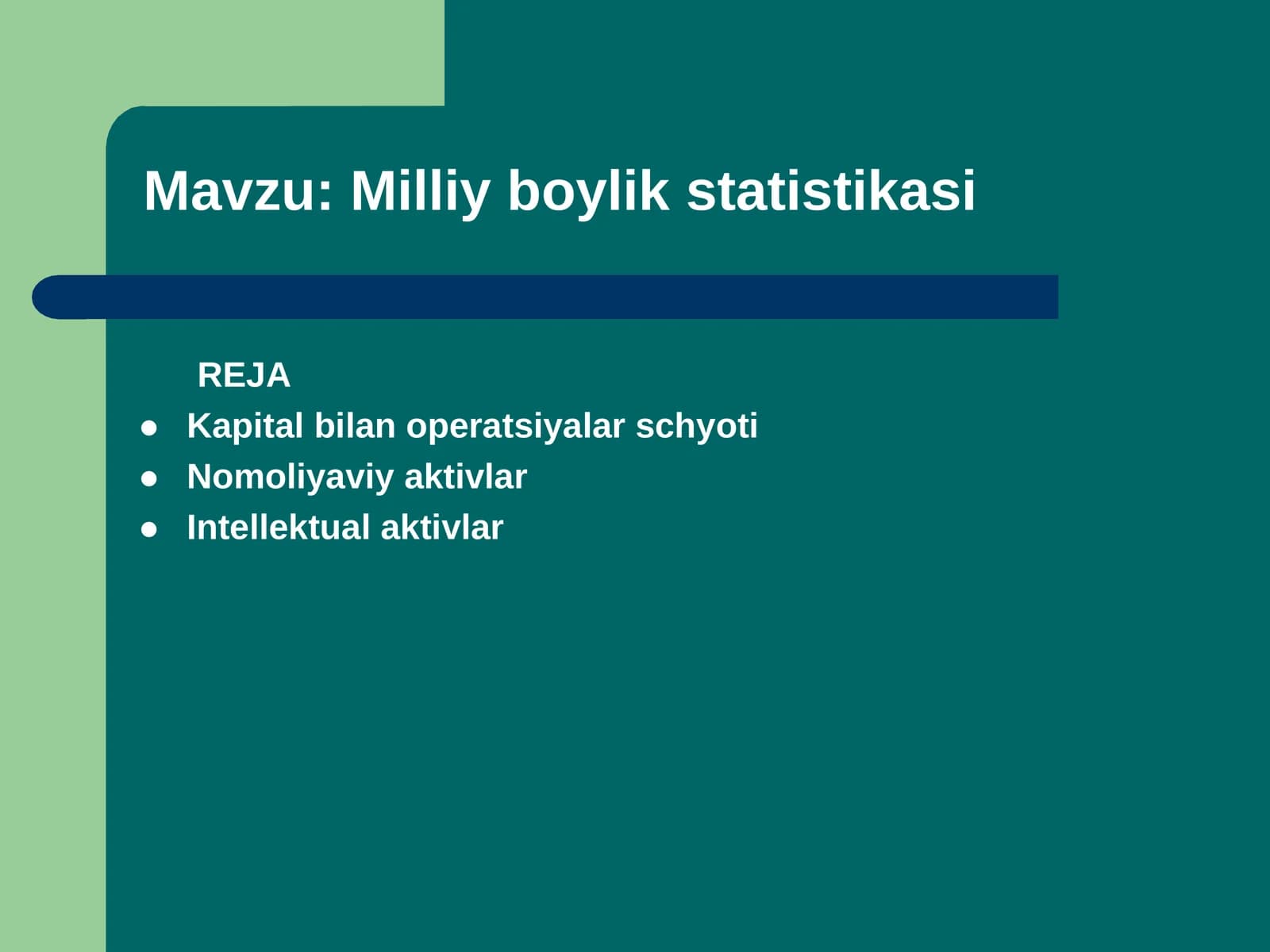 Milliy boylik statistikasi