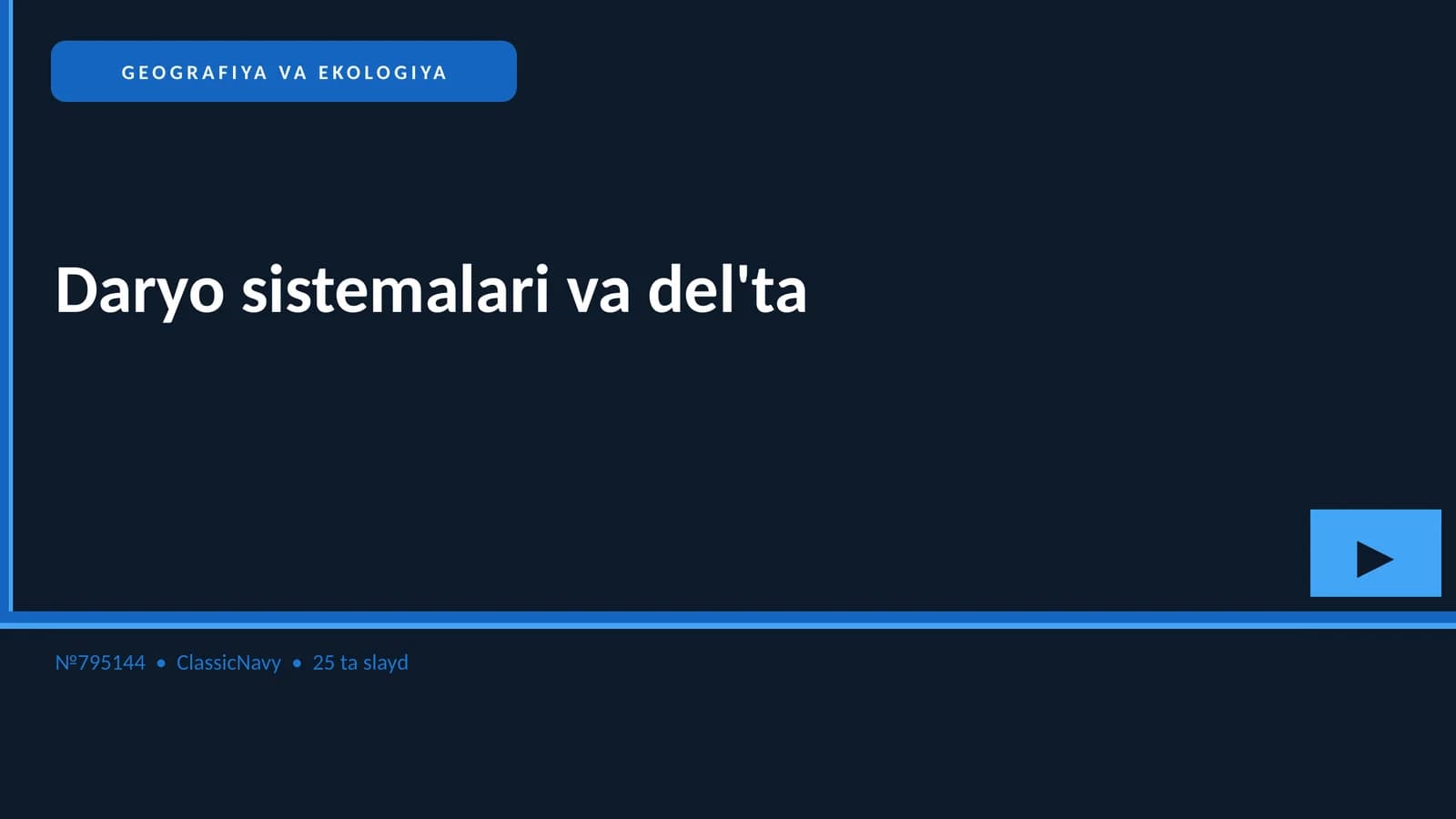 Daryo sistemalari va del'ta