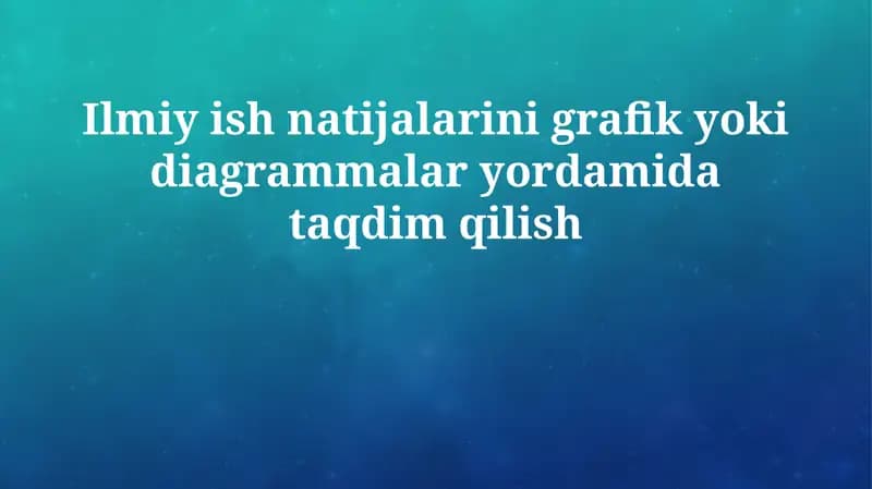 Grafiklar va Diagrammalarning Muhimligi va Turlari