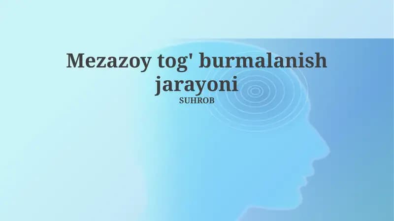 Mezozoy tog' burmalanish jarayoni