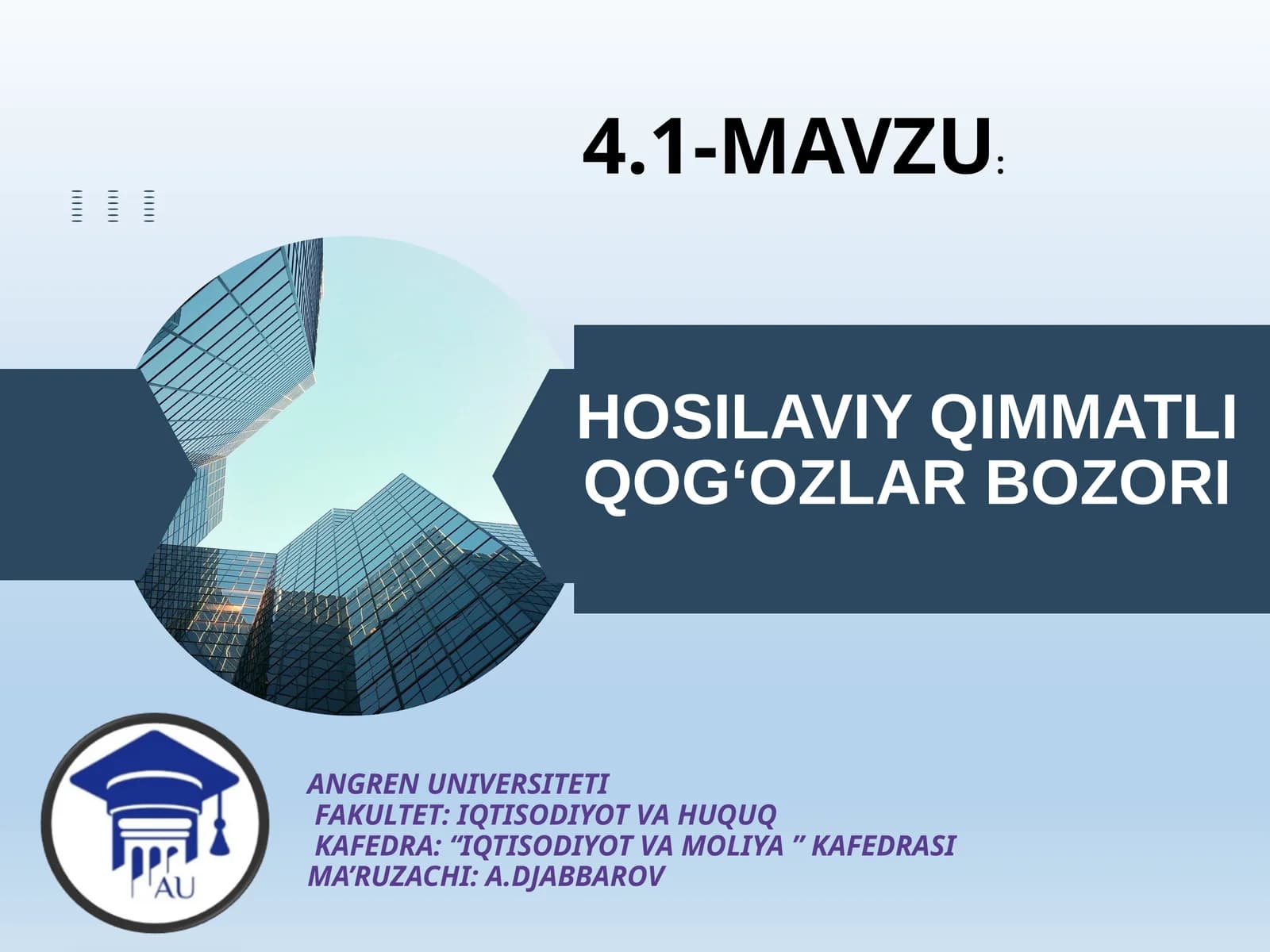 HOSILAVIY QIMMATLI QOG‘OZLAR BOZORI