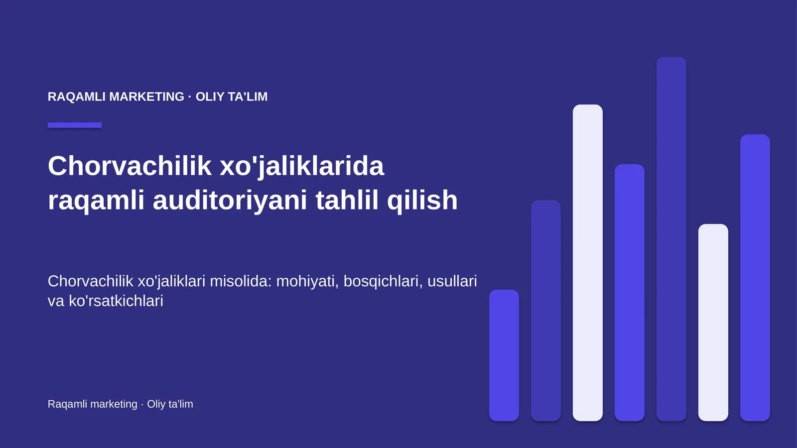 Raqamli auditoriyani tahlil qilish: mohiyati