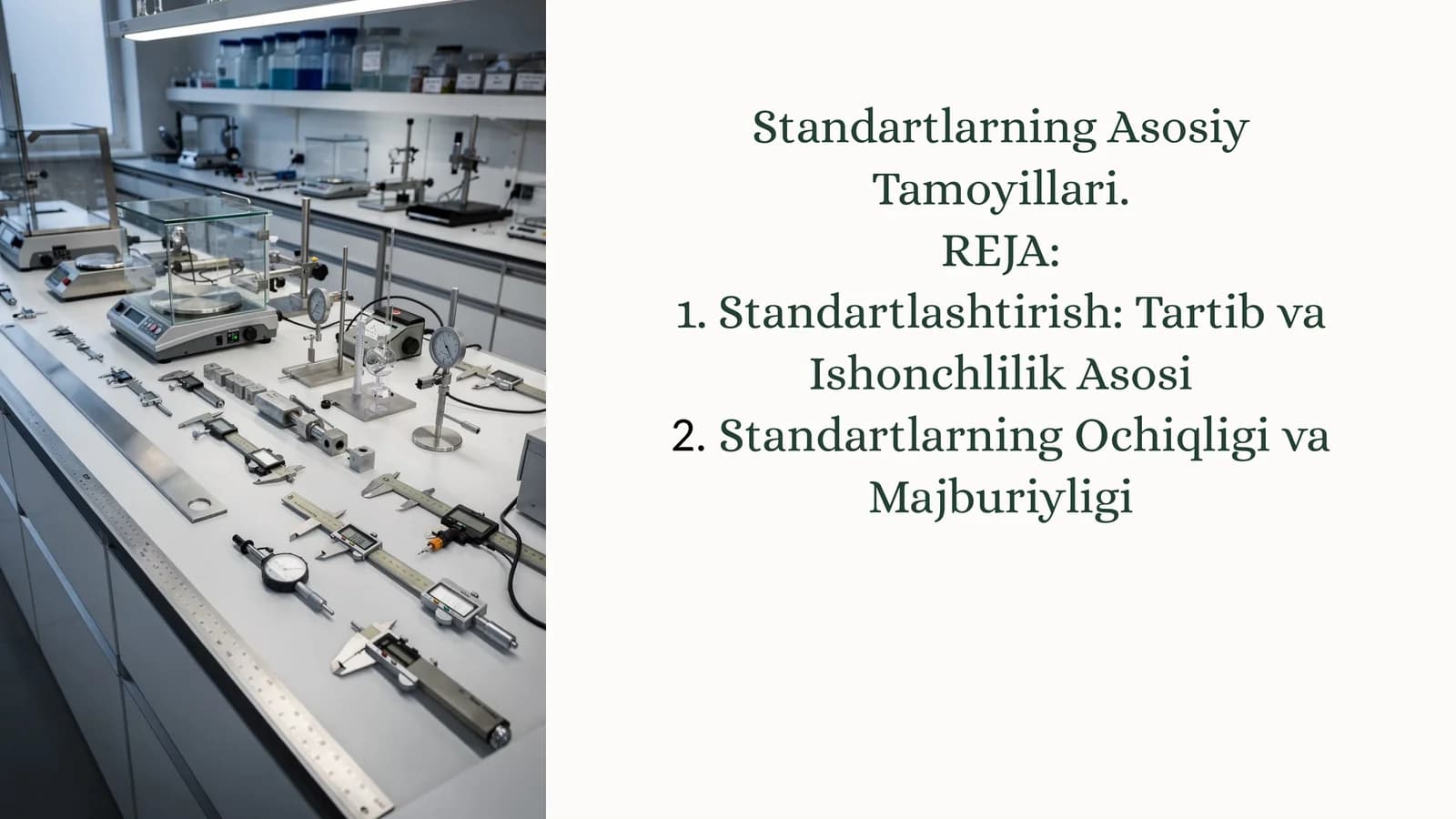 Standartlarning Asosiy Tamoyillari