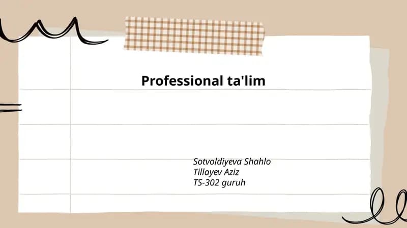 Professional ta'lim