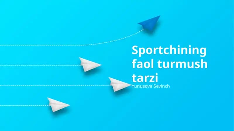 Sportchining faol turmush tarzi