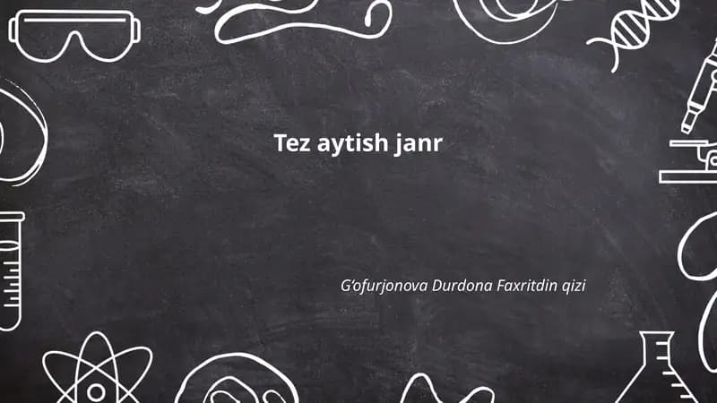 Tez aytish janr