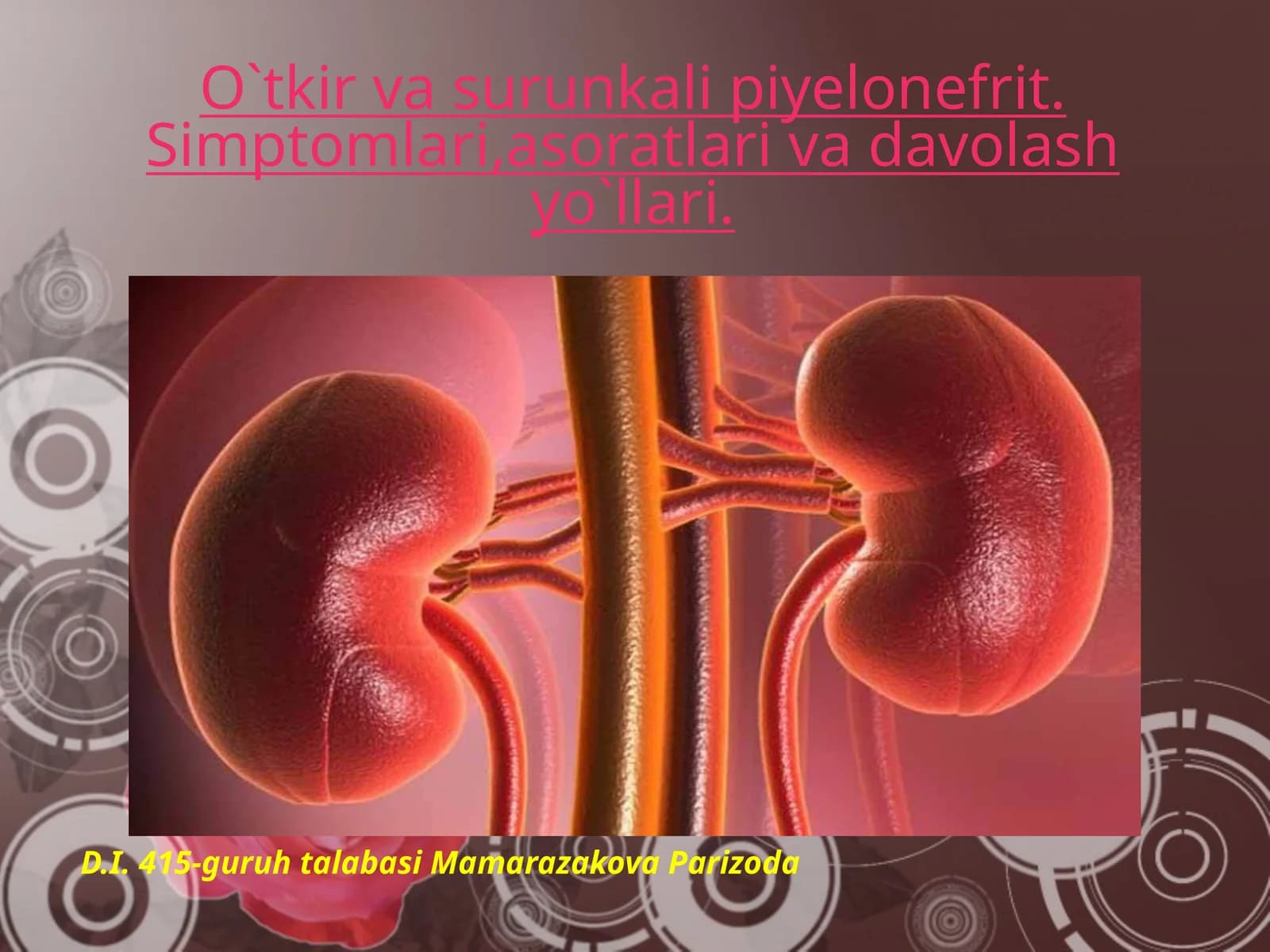 O`tkir va surunkali pielonefrit