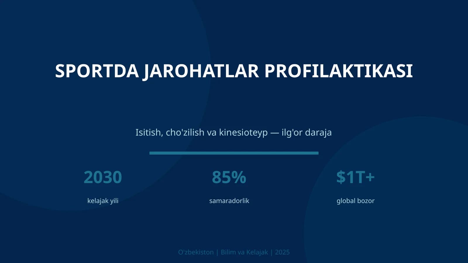 SPORTDA JAROHATLAR PROFILAKTASI