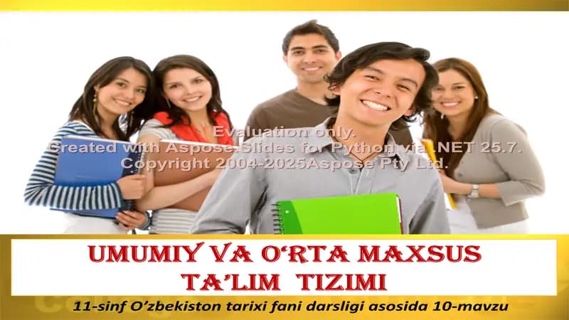 Umumiy va o‘rta maxsus ta’lim tizimi