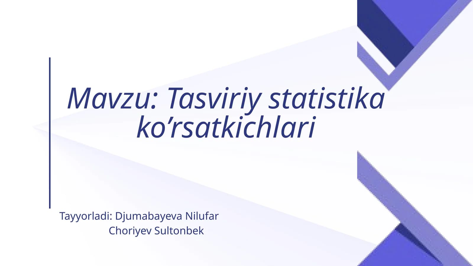 Tasviriy statistika ko'rsatkichlari