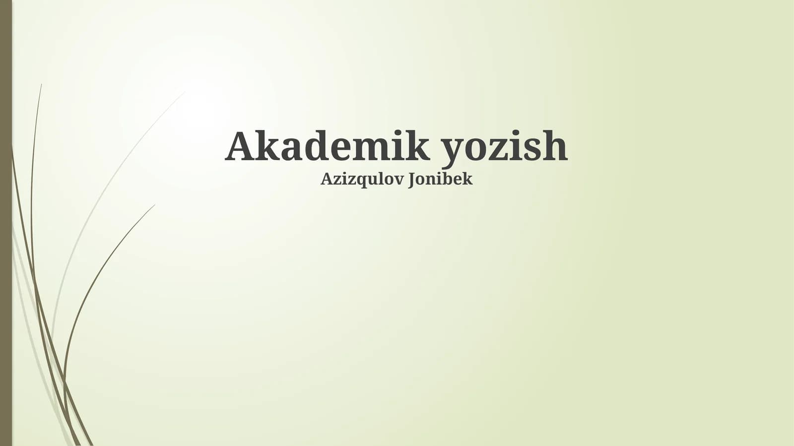 Akademik yozish