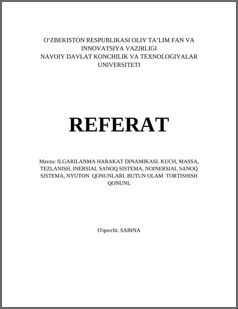 ILGARILANMA HARAKAT DINAMIKASI