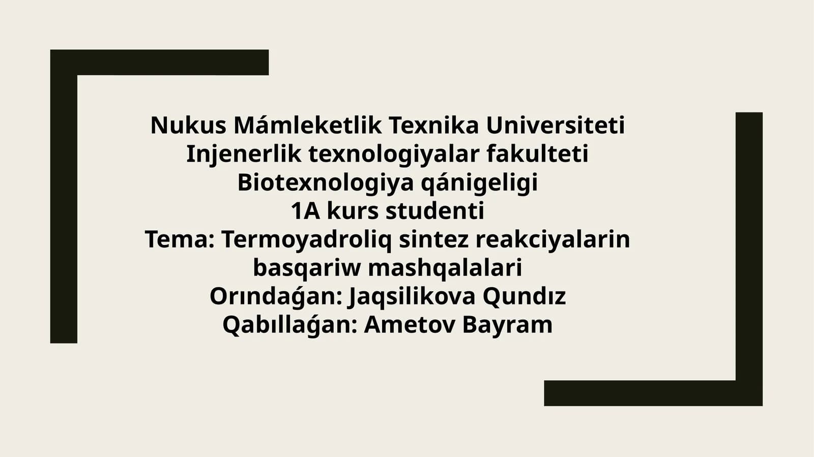 Terminologiyaliq sintez reakciyalarin basqariw mashqalalari