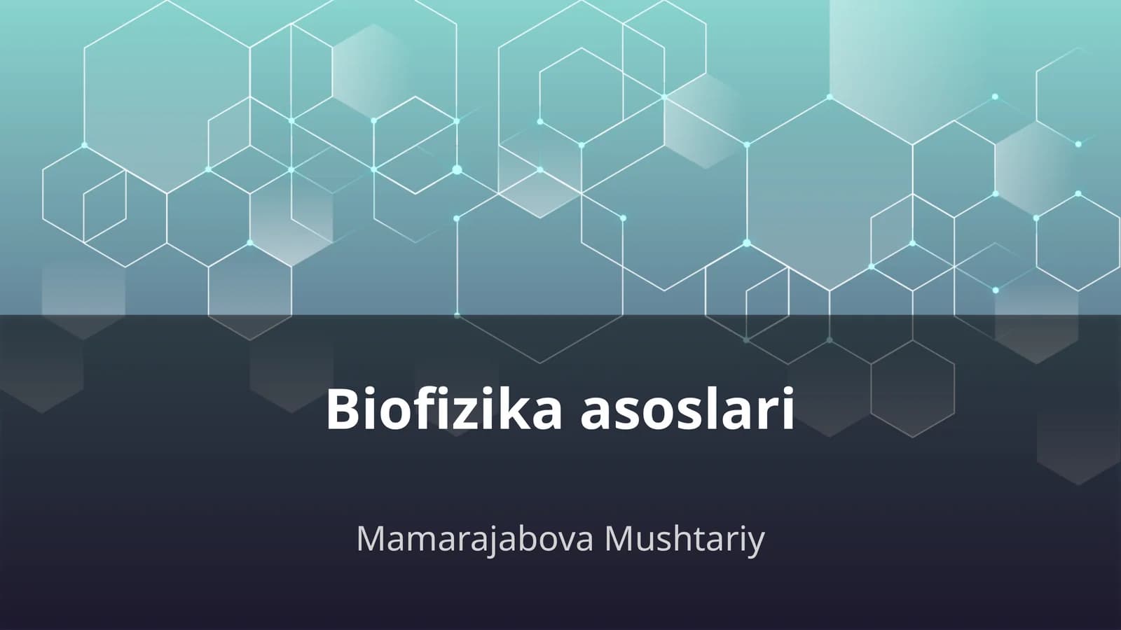 Biofizika asoslari