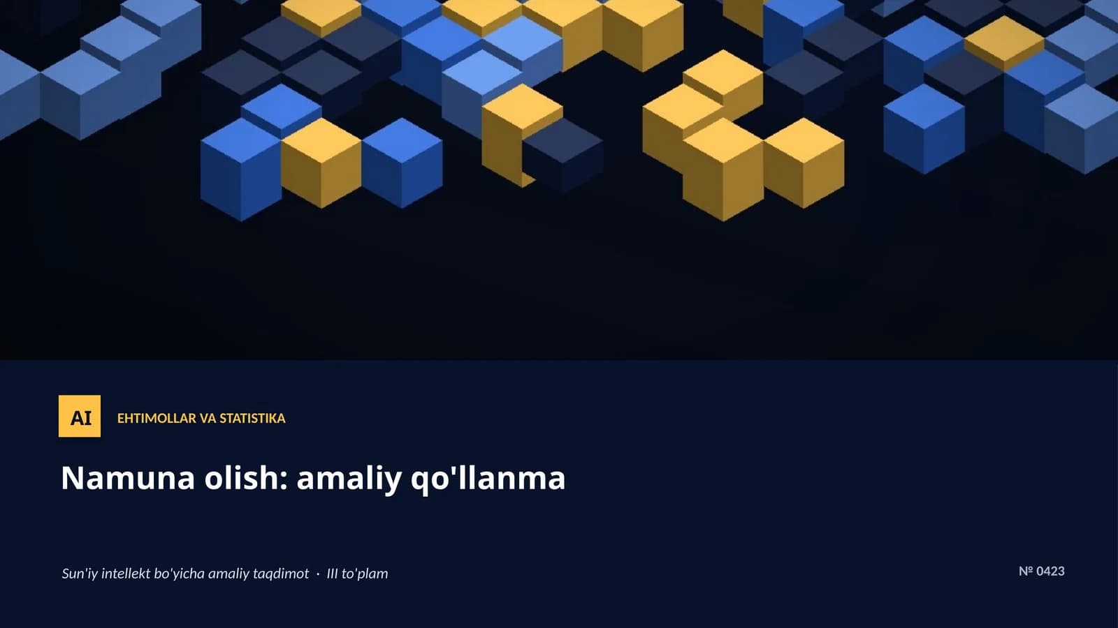 Namuna olish: amaliy qo'llanma