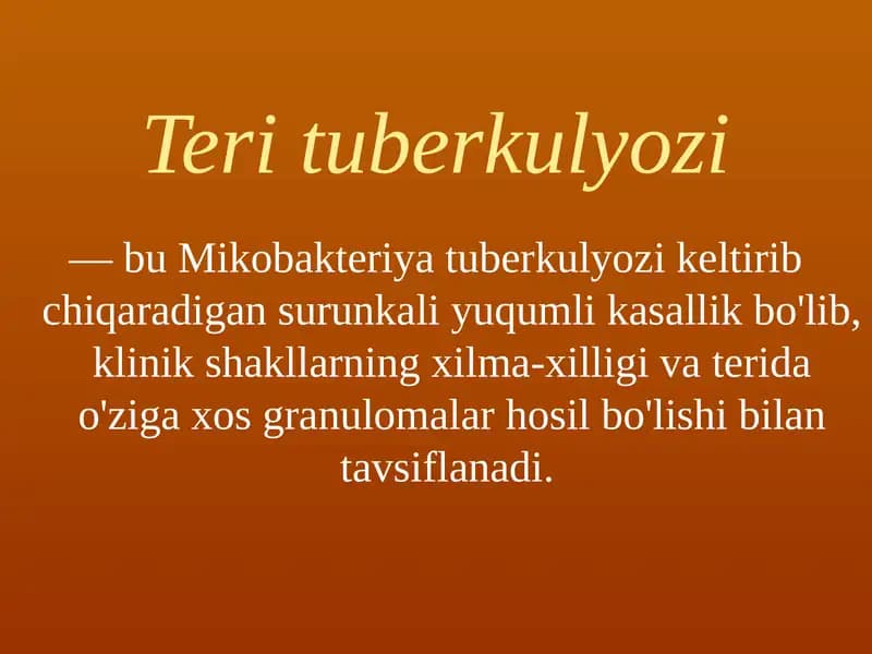 Teri tuberkulyozi