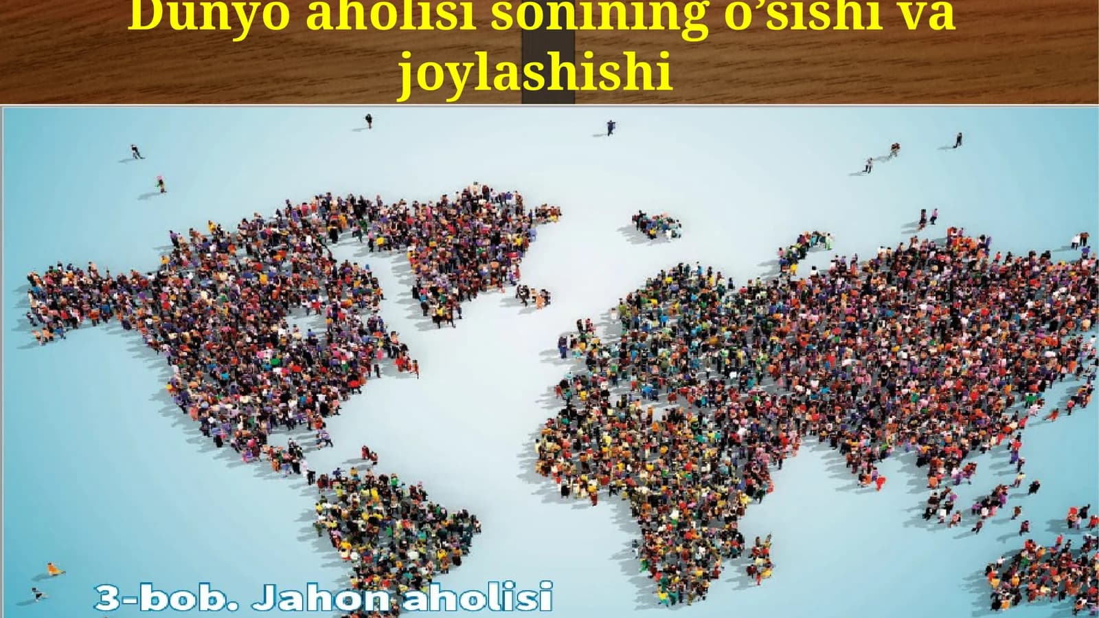 Dunyo aholisi sonining o’sishi va joylashishi