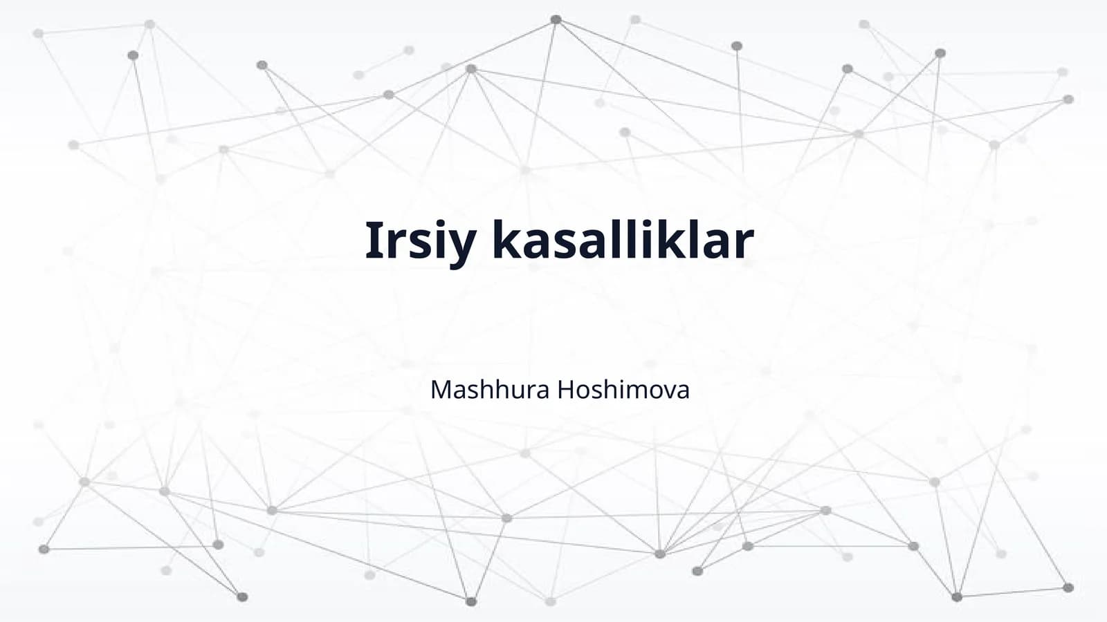 Irsiy kasalliklar