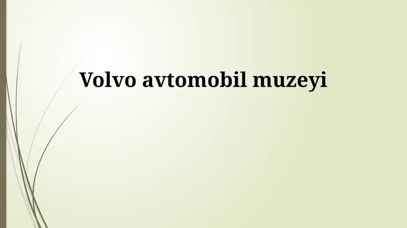 Volvo avtomobil muzeyi