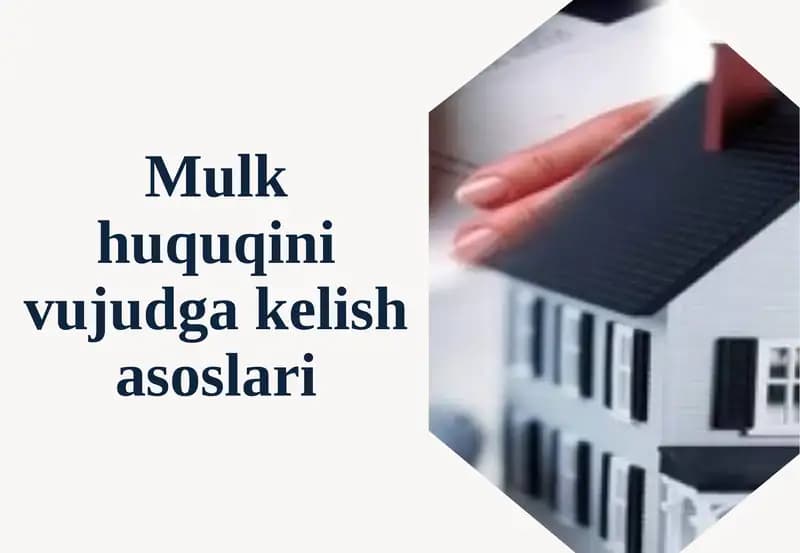 Mulk huquqining vujudga kelish asoslari