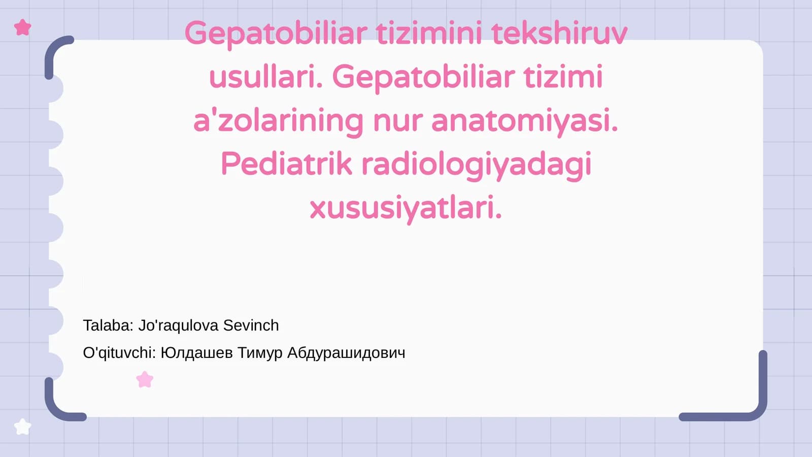 Gepatobiliar tizimini tekshiruv usullari