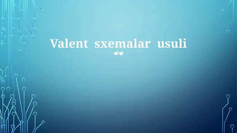 Valent sxemalar usuli