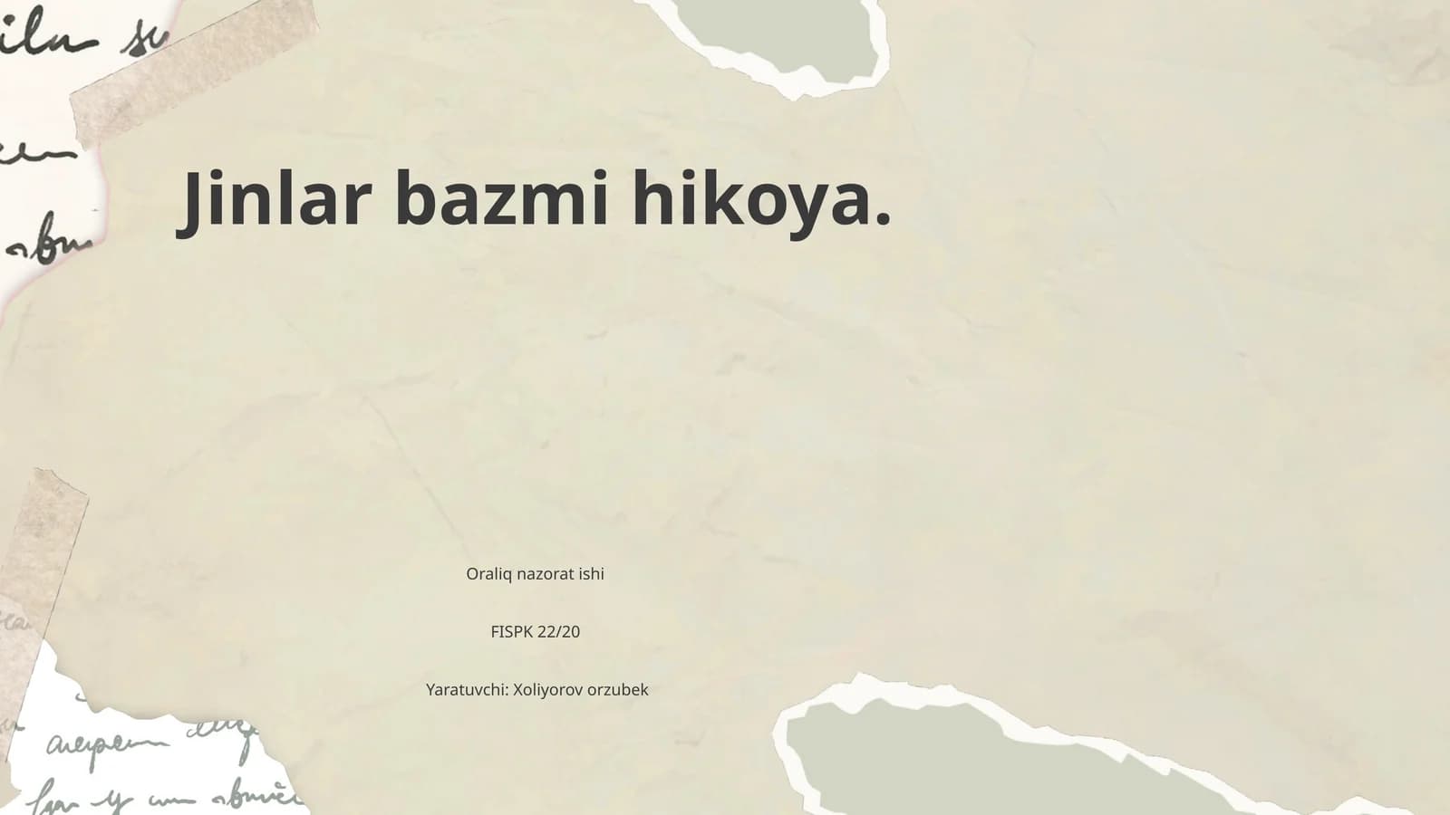 Jinlar bazmi hikoya