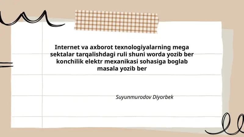 Internet va axborot texnologiyalari