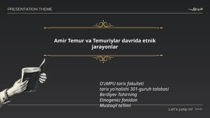 Amir Temur va Temuriylar davrida etnik jarayonlar