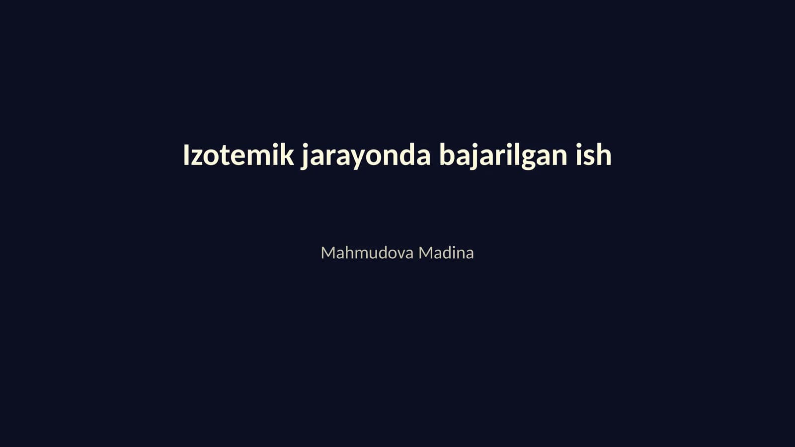 Izotemik jarayonda bajarilgan ish