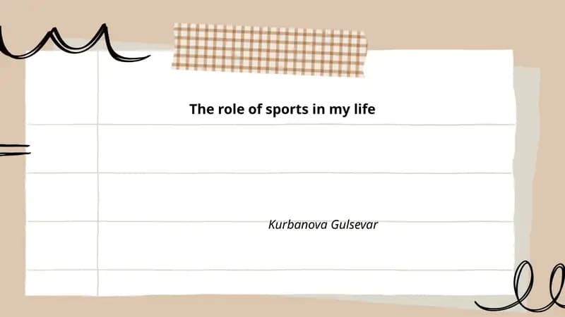 The role of sports in my life