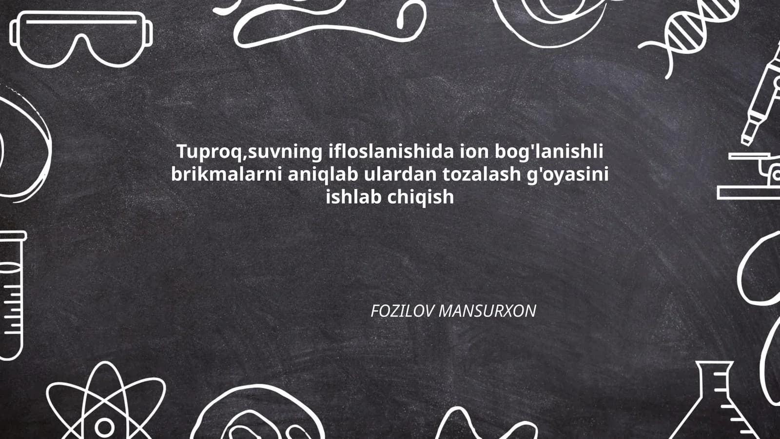 Tuproqning ion bogʻlanishli birikmalarini aniqlash